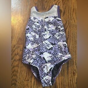 Five Purple Butterfly Kids Leotard